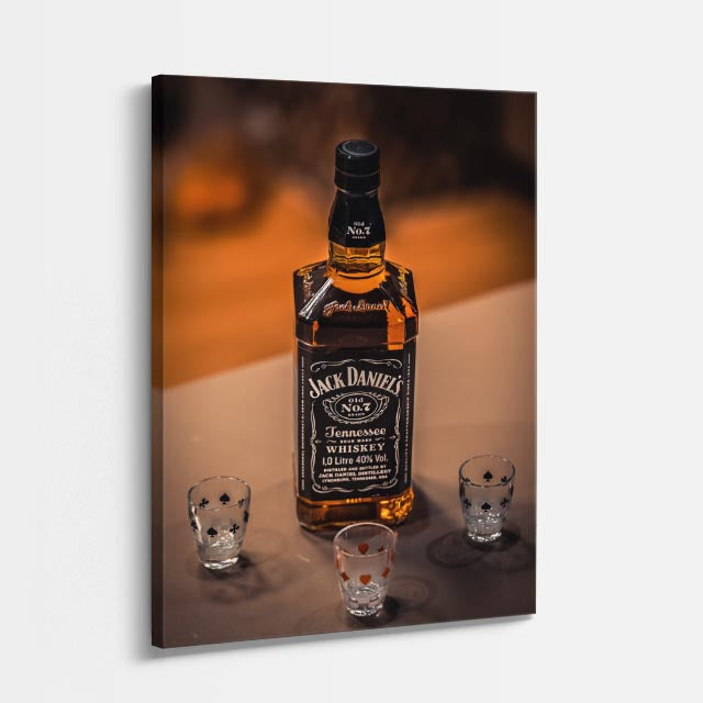 cuadro canvas bebidas whiskey shot estilo contemporáneo