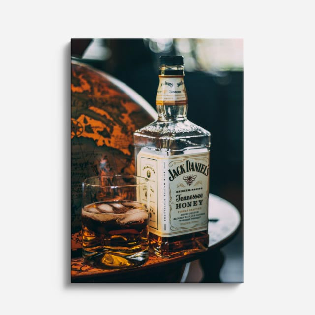 cuadro canvas bebidas whiskey glass estilo contemporáneo