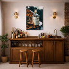 cuadro canvas bebidas whiskey glass estilo contemporáneo