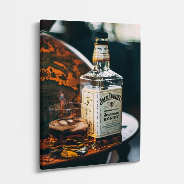 cuadro canvas bebidas whiskey glass estilo contemporáneo