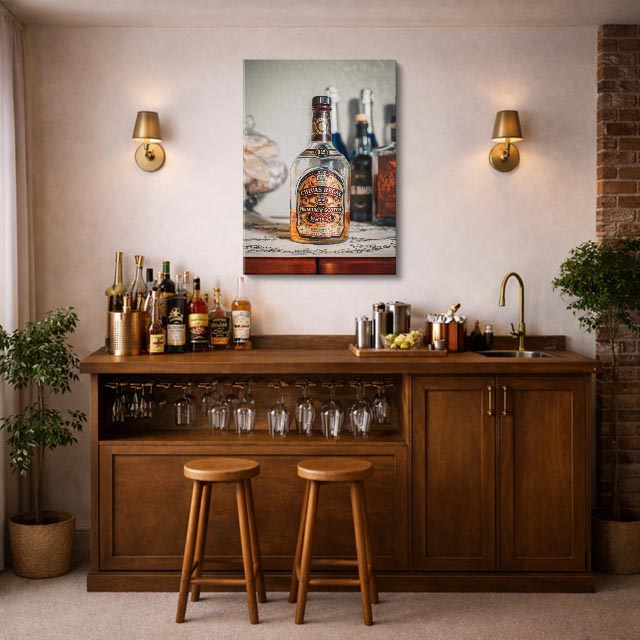 cuadro canvas bebidas premium whiskey premium estilo contemporáneo