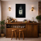 cuadro canvas bebidas premium bourbon dark estilo contemporáneo