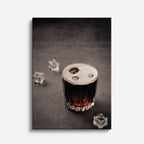 cuadro canvas bebidas premium whiskey ice estilo contemporáneo