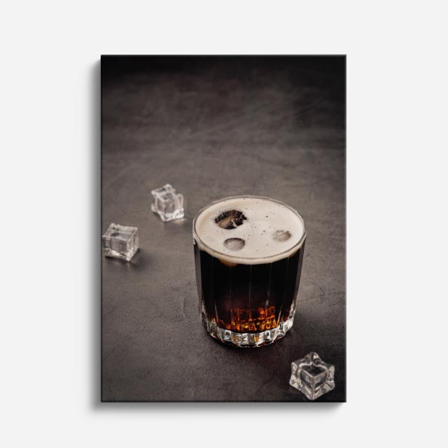 cuadro canvas bebidas premium whiskey ice estilo contemporáneo