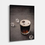 cuadro canvas bebidas premium whiskey ice estilo contemporáneo
