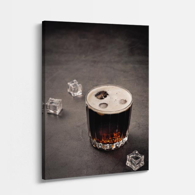 cuadro canvas bebidas premium whiskey ice estilo contemporáneo