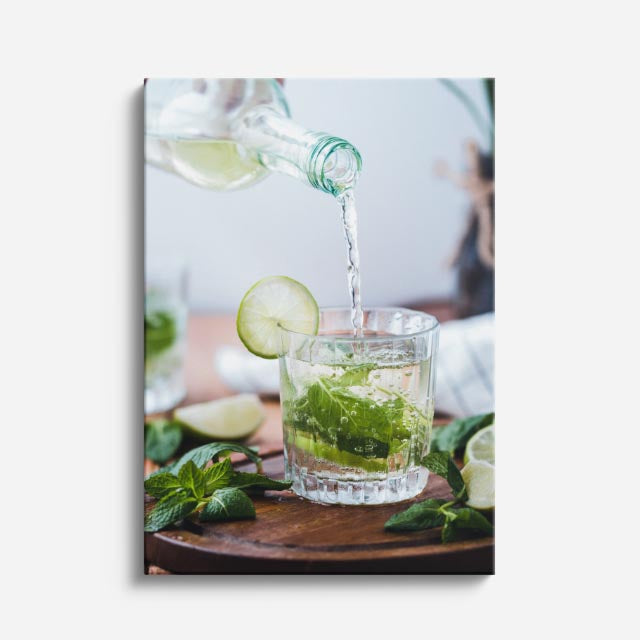 cuadro canvas bebidas premium gin tonic estilo contemporáneo