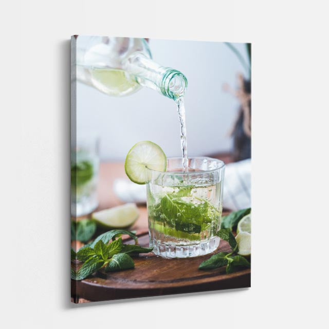 cuadro canvas bebidas premium gin tonic estilo contemporáneo