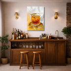 cuadro canvas bebidas premium old fashioned estilo contemporáneo