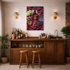 cuadro canvas bebidas premium whiskey luxe estilo contemporáneo