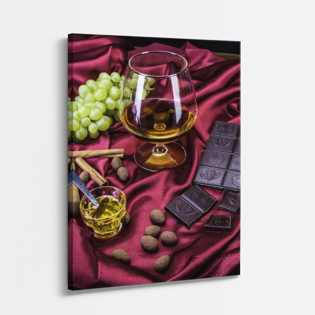 cuadro canvas bebidas premium whiskey luxe estilo contemporáneo