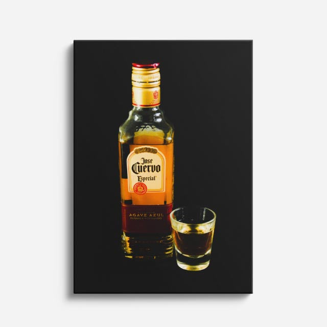 cuadro canvas bebidas premium tequila shot estilo contemporáneo