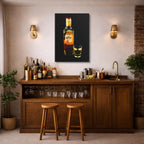 cuadro canvas bebidas premium tequila shot estilo contemporáneo