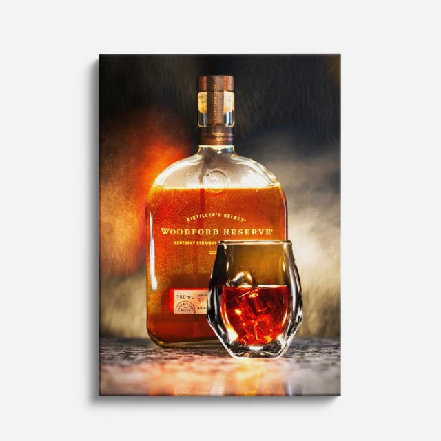 cuadro canvas bebidas premium whiskey fire estilo contemporáneo