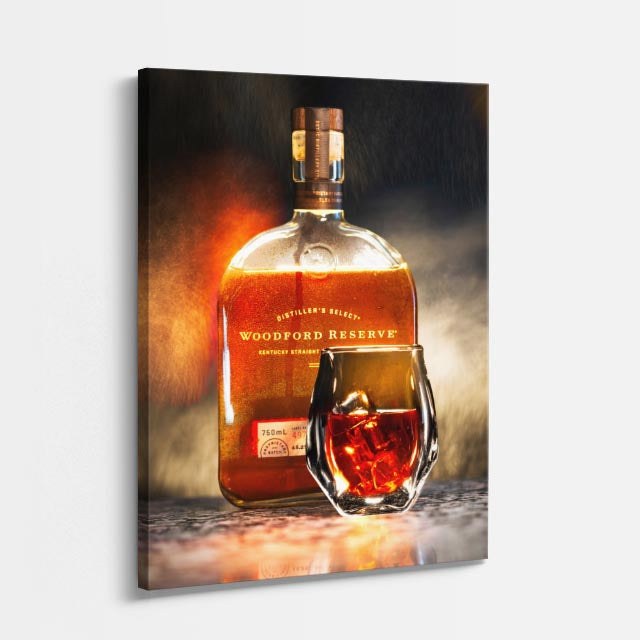 cuadro canvas bebidas premium whiskey fire estilo contemporáneo
