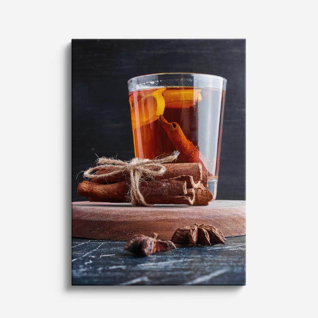 cuadro canvas te y cafe té canela estilo contemporáneo