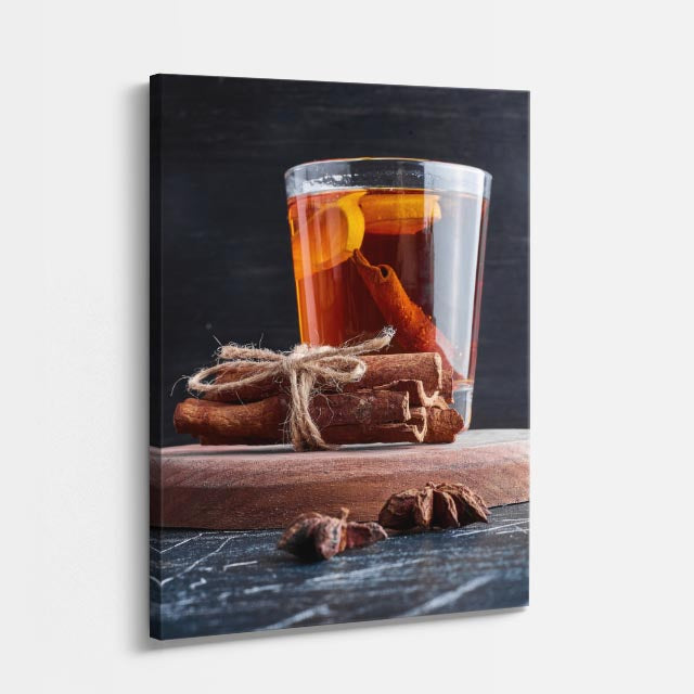 cuadro canvas te y cafe té canela estilo contemporáneo