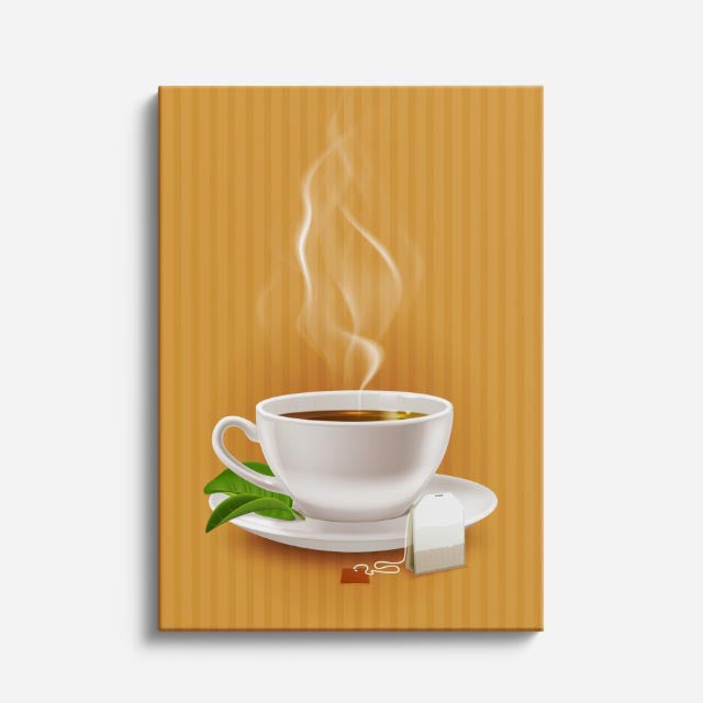cuadro canvas te y cafe café vapor estilo contemporáneo