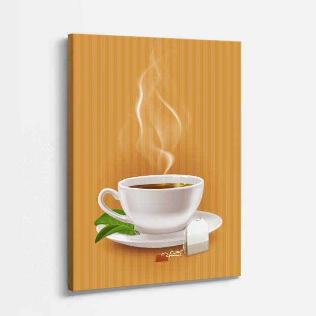 cuadro canvas te y cafe café vapor estilo contemporáneo