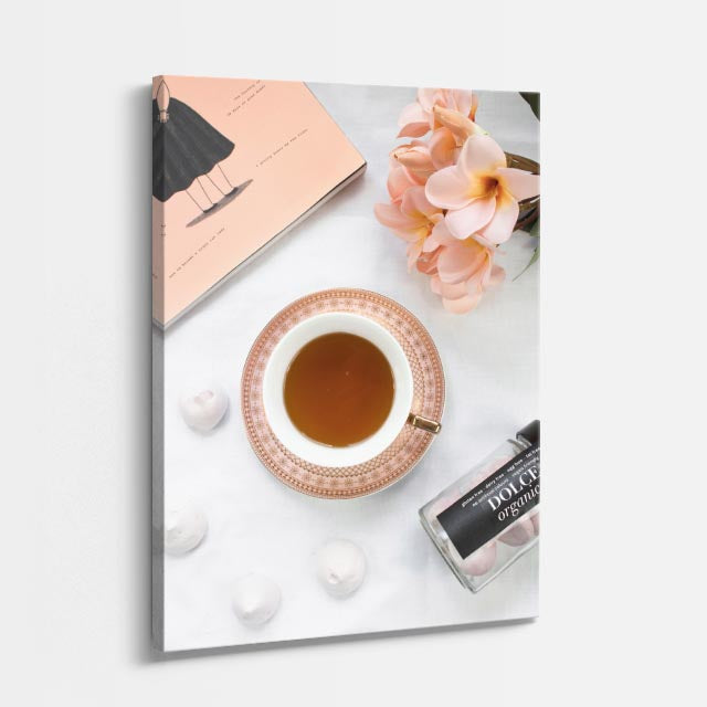 cuadro canvas te y cafe té floral estilo contemporáneo