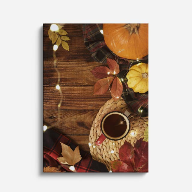 cuadro canvas te y cafe té otoño estilo contemporáneo