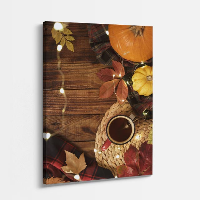 cuadro canvas te y cafe té otoño estilo contemporáneo
