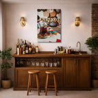 cuadro canvas te y cafe té tradicional estilo contemporáneo