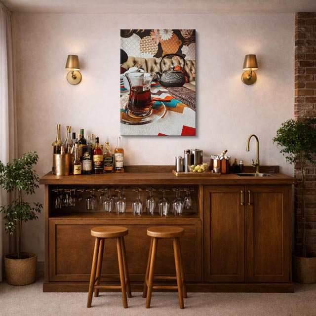 cuadro canvas te y cafe té tradicional estilo contemporáneo