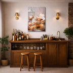 cuadro canvas te y cafe té calidez estilo contemporáneo