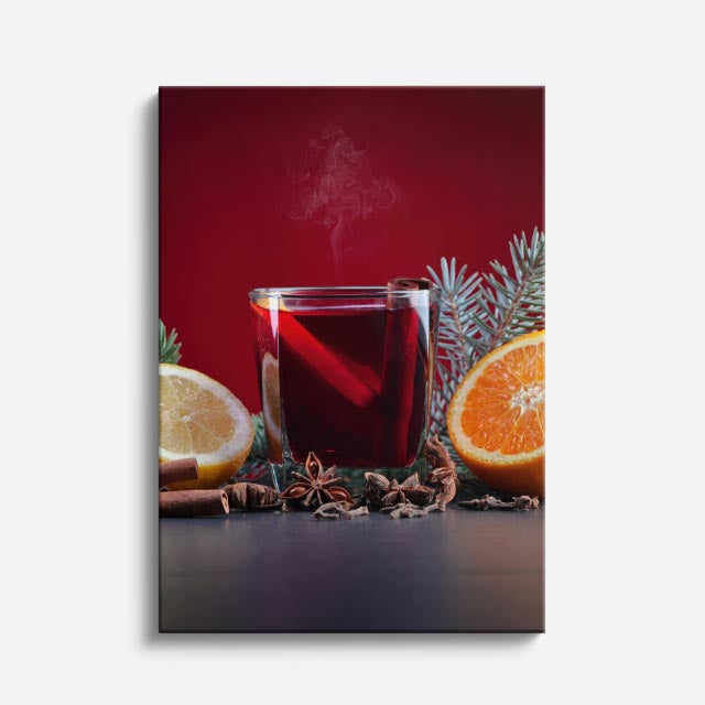 cuadro canvas vino infusión cálida estilo contemporáneo
