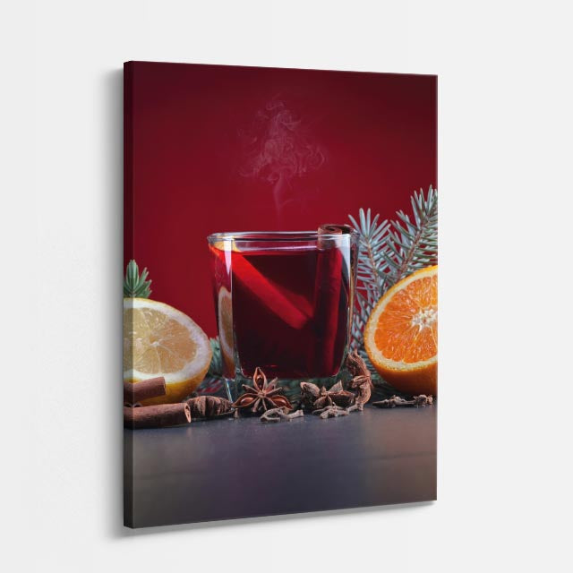 cuadro canvas vino infusión cálida estilo contemporáneo