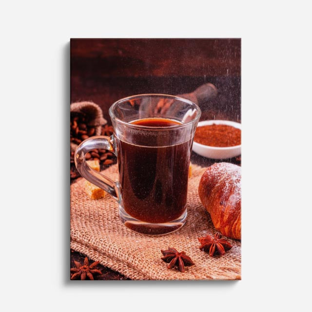 cuadro canvas vino té especiado estilo contemporáneo