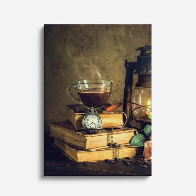 cuadro canvas vino té vintage estilo contemporáneo