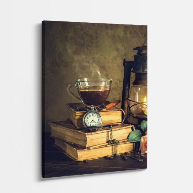 cuadro canvas vino té vintage estilo contemporáneo