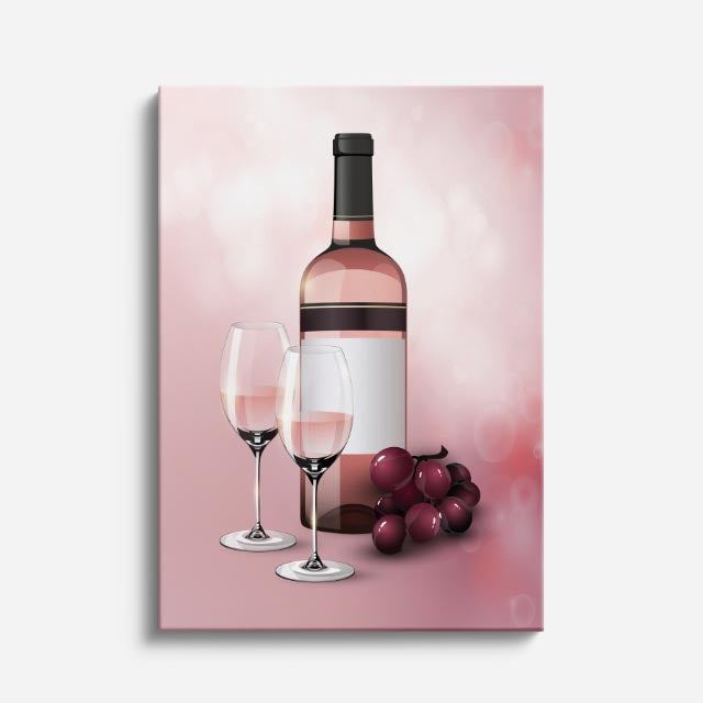 cuadro canvas vino vino rosé estilo contemporáneo