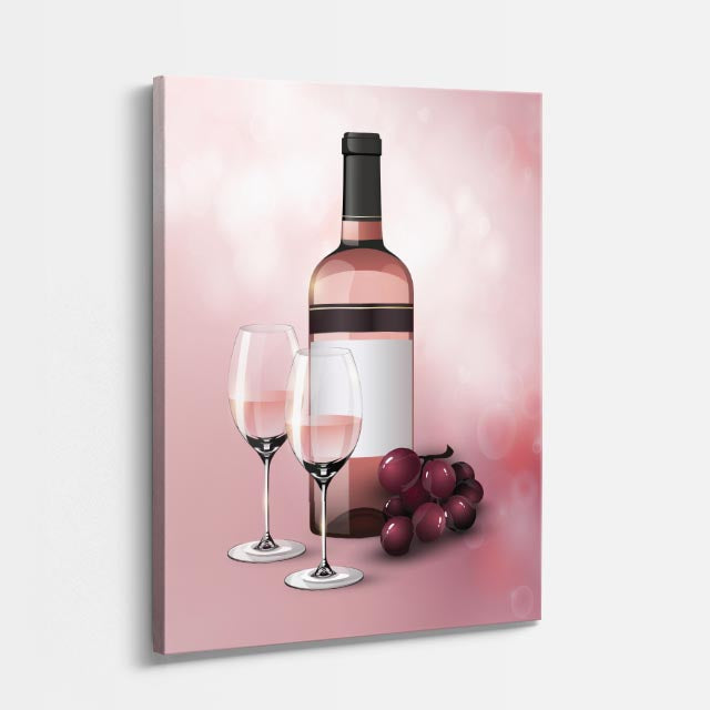 cuadro canvas vino vino rosé estilo contemporáneo