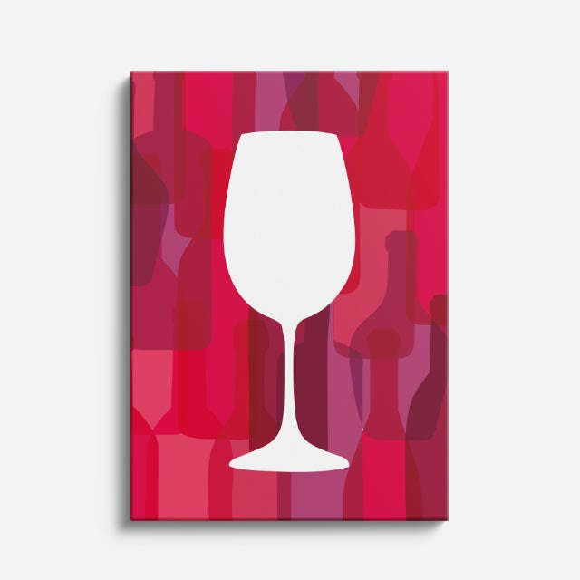 cuadro canvas vino copa minimal estilo contemporáneo