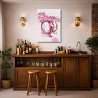 cuadro canvas vino barrica clásica estilo contemporáneo