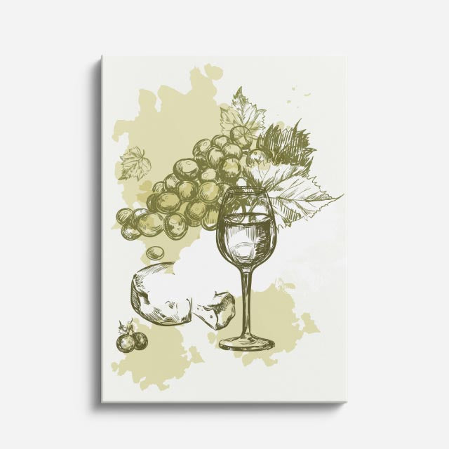 cuadro canvas vino viñedo arte estilo contemporáneo