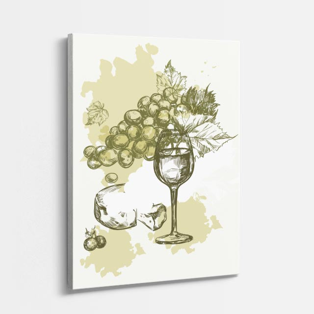 cuadro canvas vino viñedo arte estilo contemporáneo