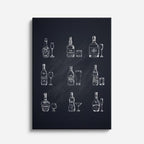 cuadro canvas vino iconos vino estilo contemporáneo