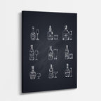 cuadro canvas vino iconos vino estilo contemporáneo