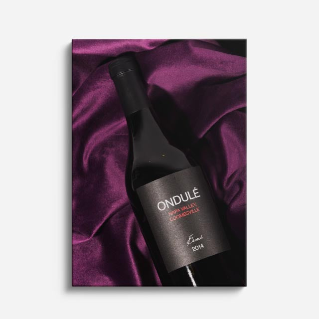cuadro canvas vino botella elegante estilo contemporáneo