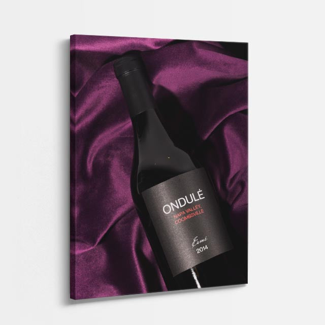 cuadro canvas vino botella elegante estilo contemporáneo
