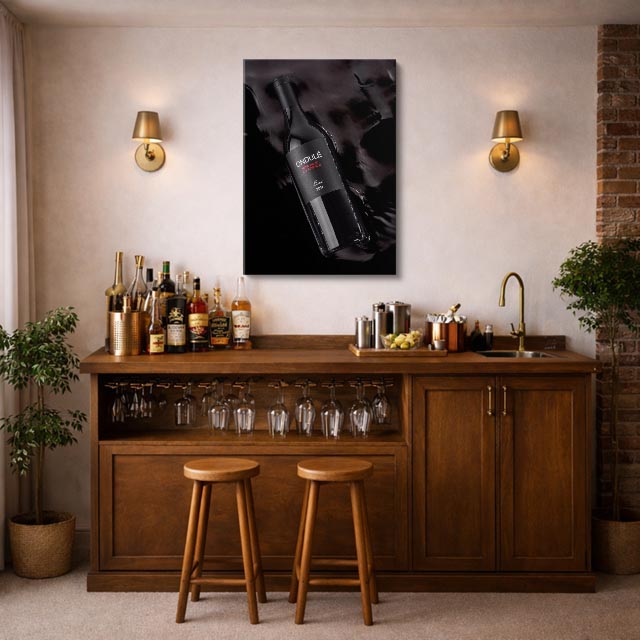 cuadro canvas vino vino oscuro estilo contemporáneo