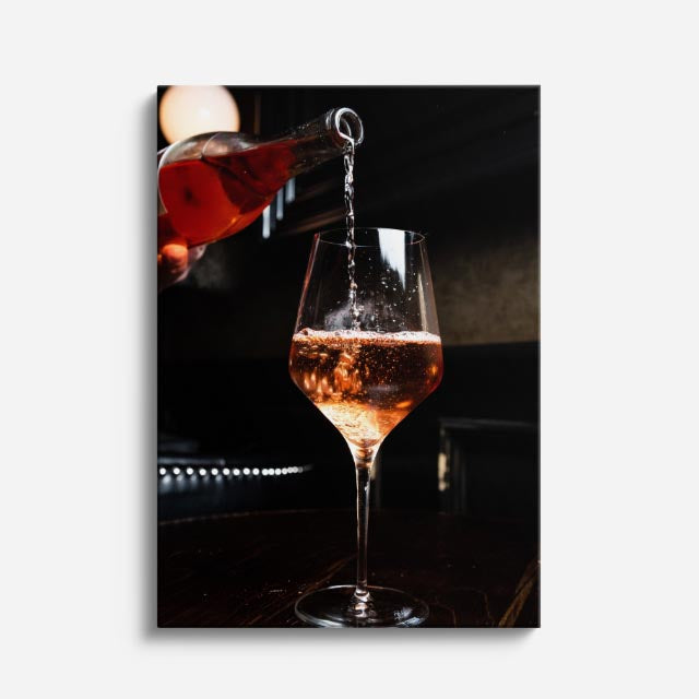 cuadro canvas vino rosé brillante estilo contemporáneo