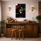 cuadro canvas vino rosé brillante estilo contemporáneo