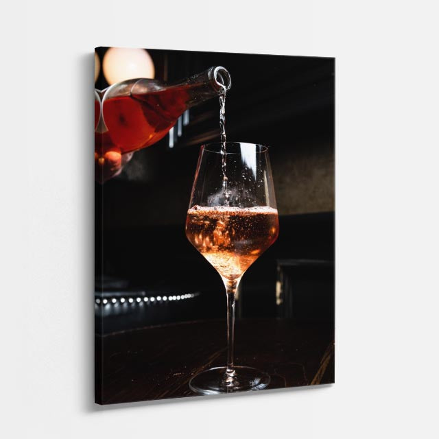 cuadro canvas vino rosé brillante estilo contemporáneo