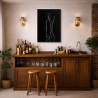 cuadro canvas vino vino elegante estilo contemporáneo