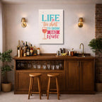 cuadro canvas vino frase vino estilo contemporáneo